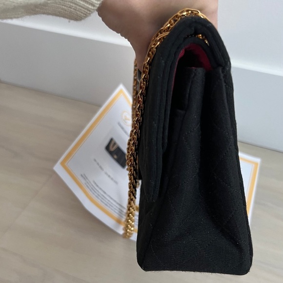Chanel Medium Jersey 24 Kt Double Flap Bag - Picture 4 of 16